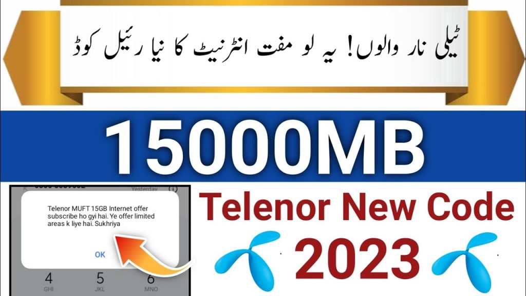 Telenor Free Internet Code 2023